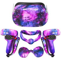오큘러스 퀘스트2 호환 페이스 커버Oculus Quest 2 용 실리콘 보호 커버 셸 케이스 VR 헤드셋 페이스 아이, 한개옵션1, 21 Starry purp