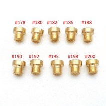 Delorto bwm Motoforce 기화기 인젝터 노즐 크기 50200 용 6mm 5mm 스레드 오토바이 메인 제트 M6 M5 키트 10 개 팩, 178-200 (M6), 178-200 (M6)