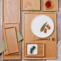 카페 우드트레이 원목 나무쟁반, 05-원목 우드트레이 카페직사각 400