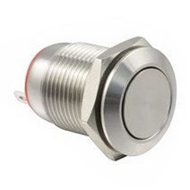 12V 12mm 방수 누름푸쉬버튼 스위치 플랫.4L0.07eA