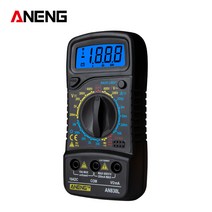 ANENG-AN830L 휴대용 디지털 멀티 미터 LCD 백라이트 휴대용 AC/DC 전류계 전압계 전압 테스터 미터 미니, 01 Black