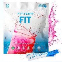 헬스 보충제 FITTEAM FIT Organic Energy and Wellness Beverage - Drink Mix Mental Focus Metabolism Boost -