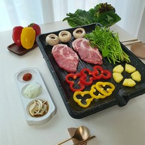 냄새안나는 연기없는 프리미엄코팅 가정용 고기집 철판 불판, 3호그릴