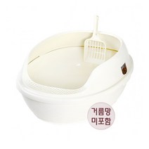 마칼 거름망 화장실(크림) 고양이 평판 초대형 배변통 _ 20230302EA, 쿠팡 본상품선택