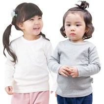 까꿍놀이터 마이포켓티 면 100% 국내제작 유아동용 기본 티셔츠 포켓티