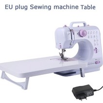 INNE 휴대용 가정용 전기 재봉틀 다중 내장 스티치 패턴 야간 조명 다기능 뜨개질, 04 EU with table