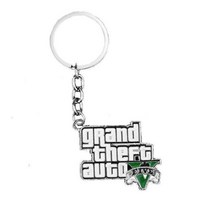 뜨거운 게임 GTA V KeyChains Grand Theft Auto 5 Keyring Mens 자동차 장식 키 홀더 숙녀 가방 멀티 펜던, 한개옵션1, 02 2