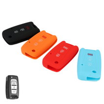 리미트 쌍용 3버튼 폴딩 키 차키 실리콘 케이스 코란도 C, sky blue