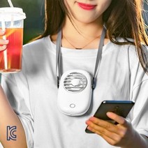 목걸이 탁상용선풍기 휴대용 넥밴드 선풍기 사각 핸즈프리 골프선풍기 미니 목걸이선풍기 1200mAh, 색상랜덤