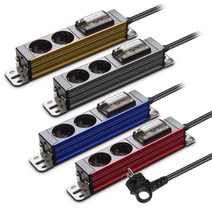 현대 4000W 고용량 고압 멀티탭 2구 3구 4구 1.5M 3M 5M 어에컨용 산업용 대용량 전기코드 오디오, 티타늄, 3구 3미터