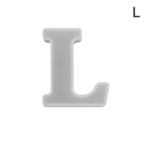 큰편지 실리콘 금형 대문자 수지 장식 에폭시 홈 생일 Diy 웨딩 파티 공예 L N7u5, 12 L Transparent