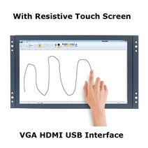 컴퓨터 모니터 11.6 인치 1366x768 ips lcd 산업 등급 오픈 프레임 터치, 저항 터치