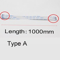 1PCS 600/800/1000/1200mm 플랫 플렉시블 케이블 FFC FPC LCD 와이어 1.0mm 피치 A B AWM 20624 80C 60V VW, 05 1000mm A_16 9P