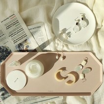 페니체 팔각 트레이 (옥타곤 트레이) 인테리어 장식소품, 그레이