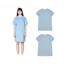 [에꼴리에] 22년 여름신상! ##대박 특가세일~ 쿨 데님 원피스## #빠른 배송# 주니어 여아용 인기많은 소녀취향의 단정하면서 멋스럽고 세련된 둥근카라 텐셀 데님 원피스