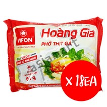 베트남라면 비폰 호앙지아 치킨 쌀국수 닭고기 120gx18ea 1박스 hoang gia pho ga