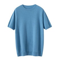 2023 봄 여름 new 울 반팔 남성 라운드 넥 니트 풀오버 조끼 캐주얼 루즈핏 라인 착용 준비 완료 100%