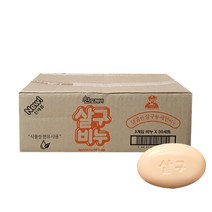 산도깨비 살구 비누 세안비누 90g x90개 업소용 목욕탕 여관 모텔 호텔 사우나 숙박업소, 3개입x30개