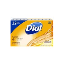Dial 다이알 비누 골드 안티박테리얼 데오드란트 솝 113g 22개입 Antibacterial Deodorant Soap Gold, 1팩