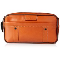 Dopp Veneto 부드러운 양면 멀티 지퍼 여행용 키트-가죽 탠 색상