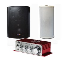 삼미 외부컬럼 BRT매장스피커세트 MA-180 YV-10 BT-500, 블랙, 화이트