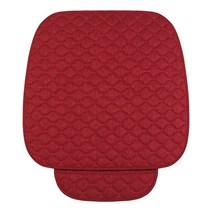 자동차 열선 시트 리넨 아마 자동차 시트 커버 보호대 앞 좌석 뒤 쿠션 패드 매트 등받이 트럭 SUV 또는 밴용 자동차 인테리어 스타일링, 06 1 pad red