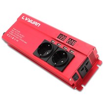 LVYUAN 캠핑용 인버터 12V 24V 220V 60Hz 수정파 차량용 2600W, 레드-24V, 1개