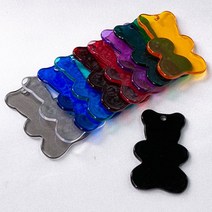 (p-54) 곰돌이 아크릴 팬던트 키링 만들기 재료 부자재 하리보 젤리곰, 9.그린