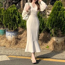 떳다그녀 레브아 블라우스 머메이드 롱 원피스