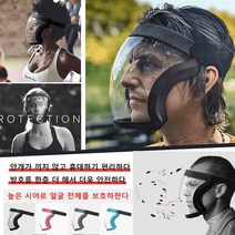 투명 방호 마스크 풀페이스 쉴드 공사용 투명마스크 투명 안면보호 위생마스크 투명 스모그 라이딩 마스크 1+1, 그레이*2, 프리사이즈
