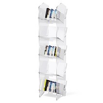 아이디어 카페 선반 인테리어 북유럽 아크릴 책꽂이 공간활용, 5단 투명