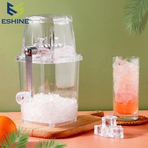 MEIISEO 스노우 빙수기 아이스 슬러시 설레임 눈꽃빙수기 얼음 빙수기계 팥빙수기 빙삭기 분쇄기, 투명한 고백+흡입 컵 패드