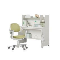 한샘 티오 그로우 전면책상 일반형 3단 120x60cm+링고S DIY, B형-화이트/그린, A형-새싹그린(D)