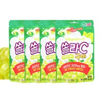 고려은단 쏠라C 구미 샤인머스켓맛 50g 4봉 비타민 어린이 간식 젤리 사탕, 1, 본상품선택, 본상품선택