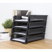 데스크 정리함 서류정리 이면지보관 용지함 화일박스, 세로 그레이