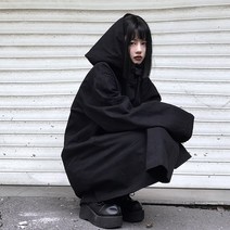하프트렌치코트 스트릿 클래식 야마모토 사토 블랙 무드 후드 하프기장 남자 여성아우터 트렌드 2341115867