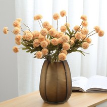 드라이플라워 조화 조화 인테리어 인조 꽃 장식 실크플라워 인공 꽃 민들레 작은 가시 공 웨딩 홈 장식 단, 03 라이트 옐로우