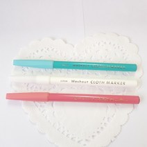 (퀼트나인) 수성 색연필 초크펜 원단용 물에 잘 녹는 수용성 마커, 흰색