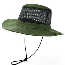 YXX 남성 메쉬 사파리 모자 와이드챙 썬캡 자외선차단 정글모자 캠핑 아웃도어 낚시 등산모자