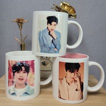 임영웅 포토머그컵 굿즈제작 기념일 생일선물 답례품, 디자인20, 노랑