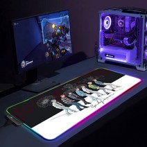 마우스패드 장패드 게임용 마우스 패드 RGB 카펫 데스크 컴퓨터 K-팝 스타 액세서리 긴 패딩 키보드 매트, 04 BTS0004_04 RGB300x800x3mm