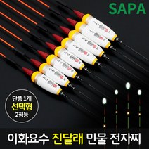 이화 요수 진달래 2점등 LED 민물 전자 낚시 찌, 제품선택:녹색 40cm, 단품