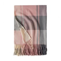 목도리 랩 프린지 술 두꺼운 클래식 격자 무늬 캐시미어 가을 겨울 여성 담요 스카프