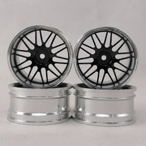 자동차 휠 3/6/9/12mm 오프셋 4pcs CNC 가공 알루미늄 휠 림 1/10 스케일 RC 자동차 온로드 드리프트 투어, 02 4pcs 6mm offset