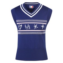 까스텔바작 BGBFSV501NY 여성 아트웍 브이넥 니트 베스트