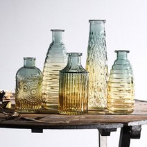 유니크 투톤 화병 동양꽃 꽂이 카네이션 꽃병 작약 다화 종이학 유리병 학병 납골당 도매 꽂병 돌상 긴 한송이 몬스테라 유리 화분 디퓨저 병 튤립 꽃다발 수입 디퓨져 컬러 인테리어