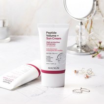 톤업 선 크림 백탁없는선크림 남자 지성 맥클린 펩타이드 볼륨 선크림 50ml, 2개