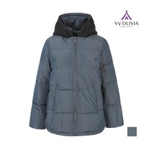 올리비아로렌 VVOLIVIA 여성 니트후드 다운점퍼_VVCKDWWB168