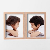 2단 돌사진 아기 더블 세우는 액자 스탠딩 탁상용