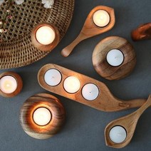 바보사랑 핸드메이드 우드 캔들홀더 4종.이소품, 항아리(대)2P